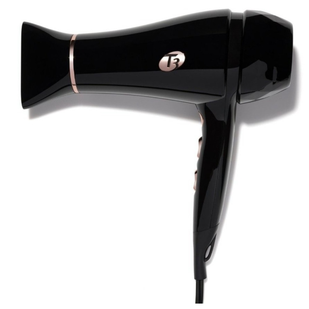 T3 Black and Rose Gold Hair Dryer